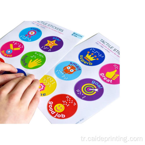 OEM Özel Braille Etiket Çıkartmaları